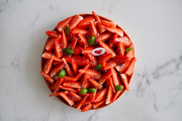 Tarte fraises & basilic