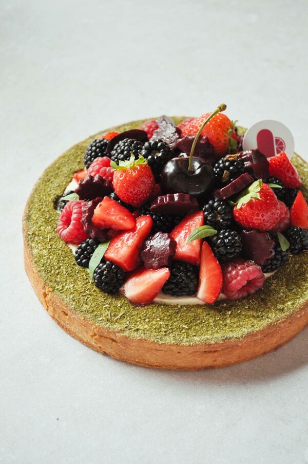 Tarte fruits-rouges verveine