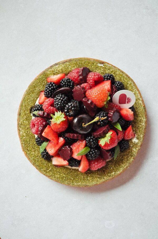 Tarte fruits-rouges verveine