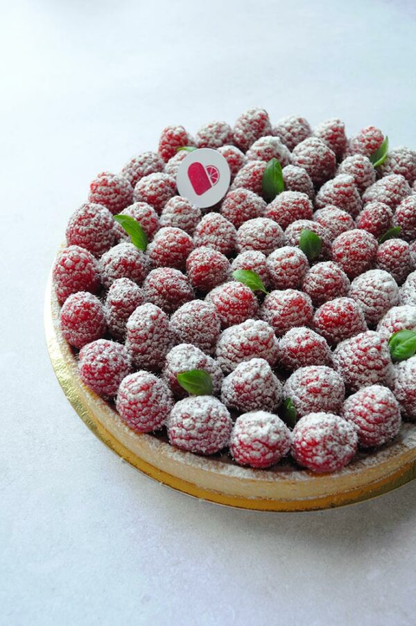 Tarte framboise basilic