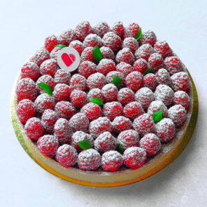 Tarte framboise basilic