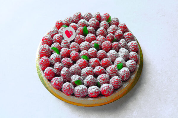 Tarte framboise basilic