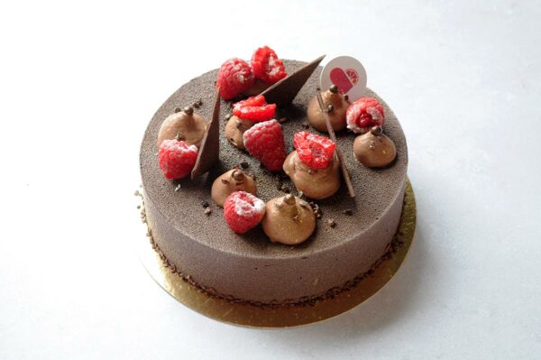 Entremets chocolat framboise