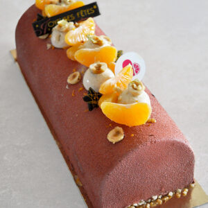 Buche noisette vanille & zestes de clementine