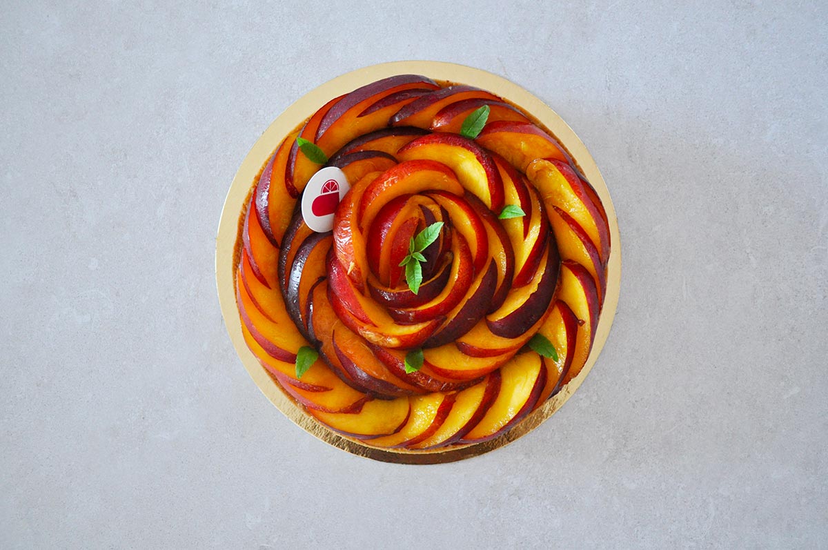 Tarte peches & verveine