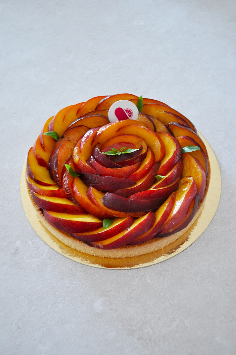 Tarte peches & verveine